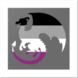 Pride Animals- Asexual Dragon Posters and Art